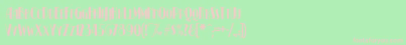 KismetNormal-fontti – vaaleanpunaiset fontit vihreällä taustalla