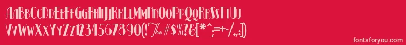KismetNormal Font – Pink Fonts on Red Background