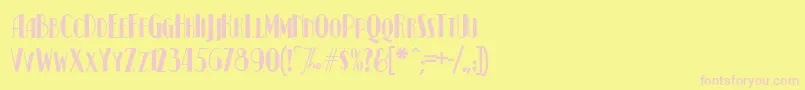 KismetNormal Font – Pink Fonts on Yellow Background