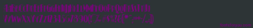 Шрифт KismetNormal – фиолетовые шрифты на чёрном фоне