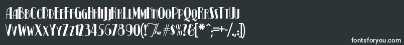 KismetNormal-fontti – valkoiset fontit mustalla taustalla