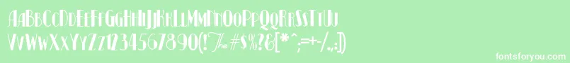 KismetNormal Font – White Fonts on Green Background