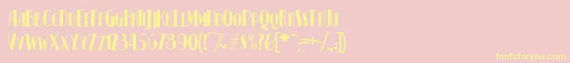 KismetNormal-Schriftart – Gelbe Schriften auf rosa Hintergrund