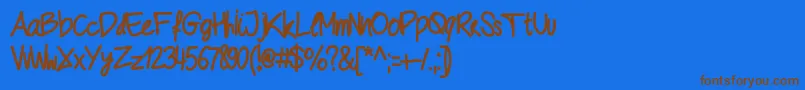 Geschrift Font – Brown Fonts on Blue Background