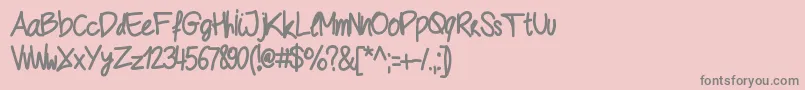 フォントGeschrift – ピンクの背景に灰色の文字