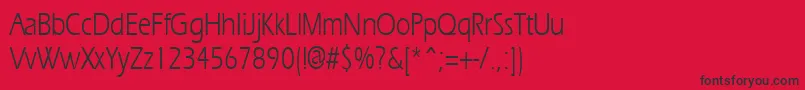 Шрифт ErgoecondensedRegular – чёрные шрифты на красном фоне