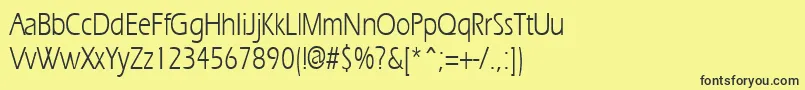 ErgoecondensedRegular Font – Black Fonts on Yellow Background