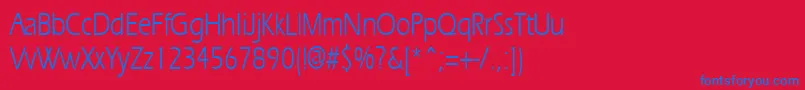 ErgoecondensedRegular Font – Blue Fonts on Red Background