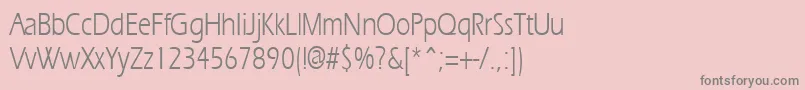 フォントErgoecondensedRegular – ピンクの背景に灰色の文字