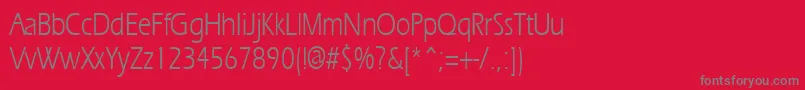 ErgoecondensedRegular Font – Gray Fonts on Red Background