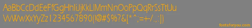 Шрифт ErgoecondensedRegular – оранжевые шрифты на сером фоне