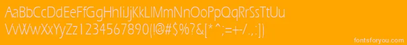 ErgoecondensedRegular Font – Pink Fonts on Orange Background