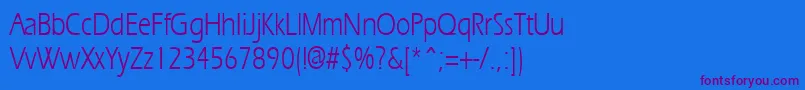 More about ErgoecondensedRegular Font ErgoecondensedRegular Font – Purple Fonts on Blue Background