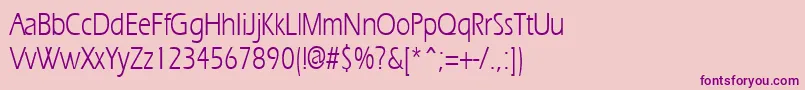ErgoecondensedRegular Font – Purple Fonts on Pink Background