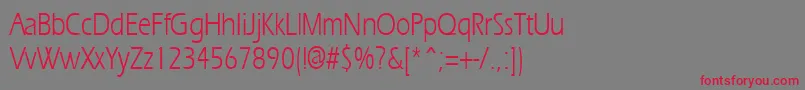 ErgoecondensedRegular Font – Red Fonts on Gray Background