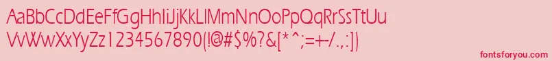 ErgoecondensedRegular Font – Red Fonts on Pink Background