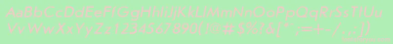 JournalsansItalic Font – Pink Fonts on Green Background