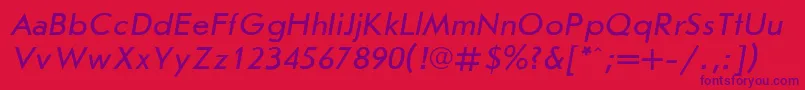 JournalsansItalic Font – Purple Fonts on Red Background