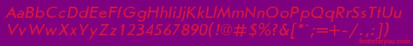 JournalsansItalic Font – Red Fonts on Purple Background