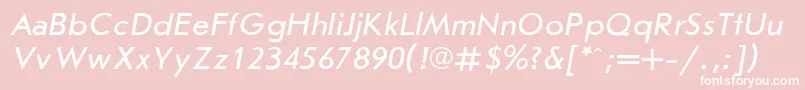 JournalsansItalic Font – White Fonts on Pink Background