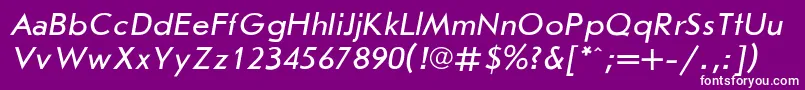 JournalsansItalic Font – White Fonts on Purple Background