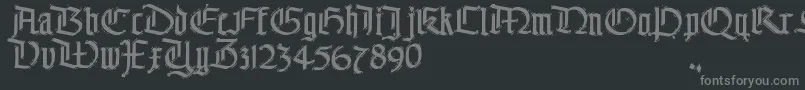 フォントThe – 黒い背景に灰色の文字