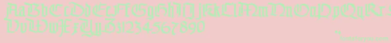 The Font – Green Fonts on Pink Background