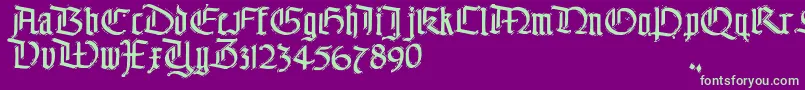 The Font – Green Fonts on Purple Background