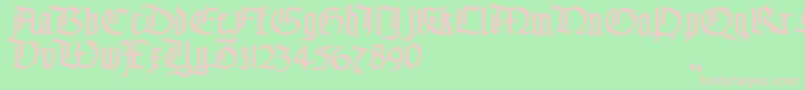 The Font – Pink Fonts on Green Background