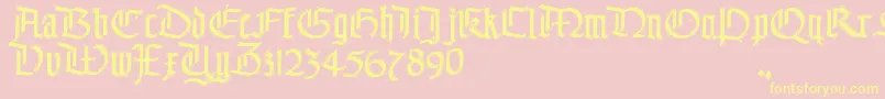 The Font – Yellow Fonts on Pink Background