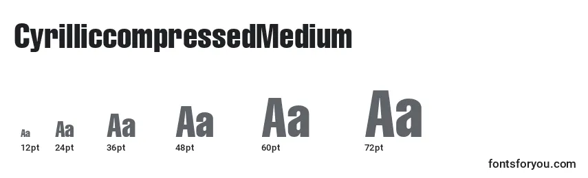 Размеры шрифта CyrilliccompressedMedium