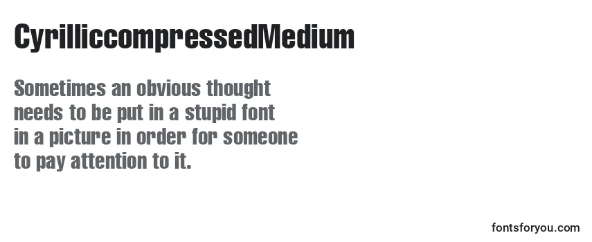 CyrilliccompressedMedium Font