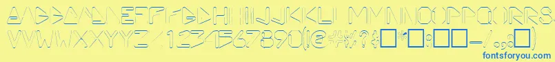 ViceprezdisplaycapssskRegular Font – Blue Fonts on Yellow Background