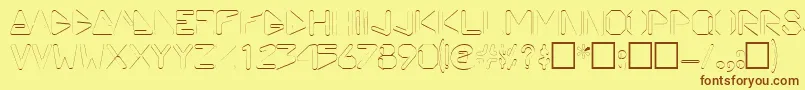 ViceprezdisplaycapssskRegular Font – Brown Fonts on Yellow Background