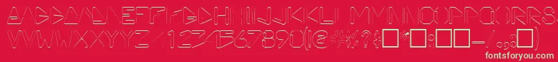 ViceprezdisplaycapssskRegular Font – Green Fonts on Red Background