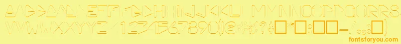 ViceprezdisplaycapssskRegular Font – Orange Fonts on Yellow Background