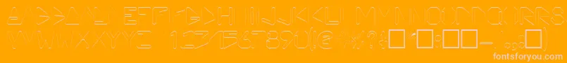 ViceprezdisplaycapssskRegular-Schriftart – Rosa Schriften auf orangefarbenem Hintergrund