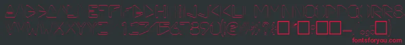 フォントViceprezdisplaycapssskRegular – 黒い背景に赤い文字