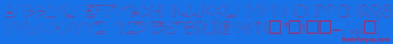 ViceprezdisplaycapssskRegular Font – Red Fonts on Blue Background