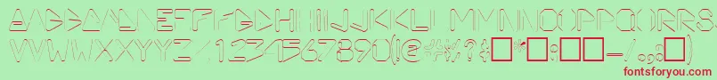 ViceprezdisplaycapssskRegular Font – Red Fonts on Green Background
