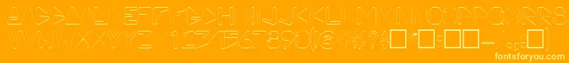 ViceprezdisplaycapssskRegular Font – Yellow Fonts on Orange Background