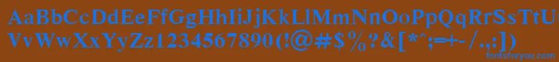 DutchBold Font – Blue Fonts on Brown Background