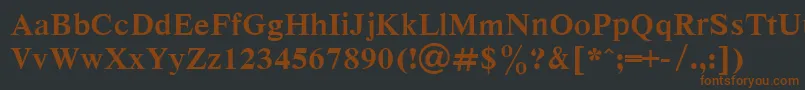 Шрифт DutchBold – коричневые шрифты на чёрном фоне