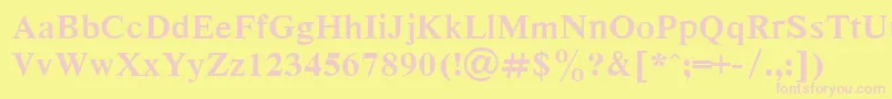 DutchBold Font – Pink Fonts on Yellow Background