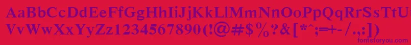 DutchBold Font – Purple Fonts on Red Background