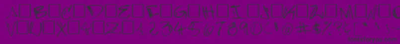 フォントBarrakudazFontzamba – 紫の背景に黒い文字