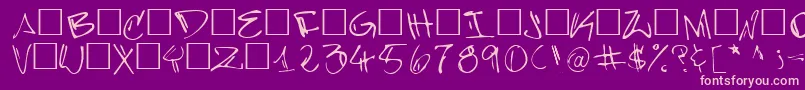 BarrakudazFontzamba Font – Pink Fonts on Purple Background