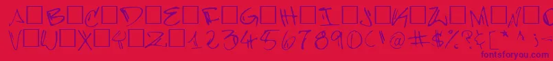 BarrakudazFontzamba Font – Purple Fonts on Red Background