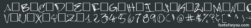 Шрифт BarrakudazFontzamba – белые шрифты на чёрном фоне
