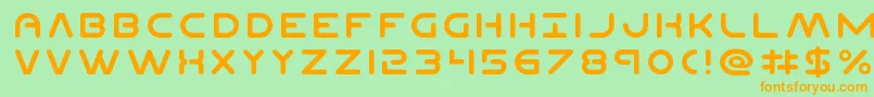 PlanetN Font – Orange Fonts on Green Background